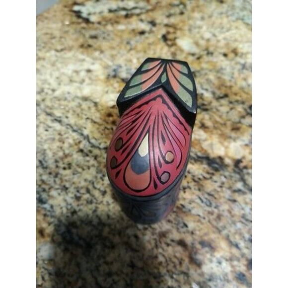 Ceylon Wooden Elephant Carved 3" Figure Hand Painted PW Home Decor Statue - Picture 7 of 10